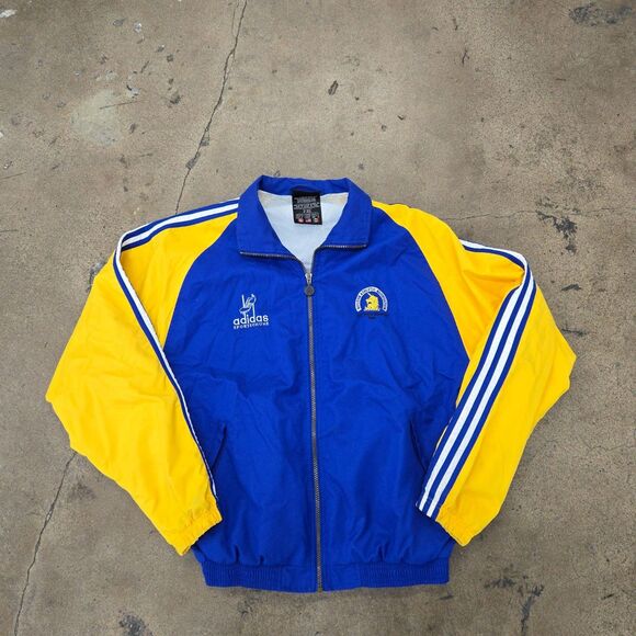 Vintage 1996 100th Anniversary Boston Marathon Adidas Jacket S/M Stitched - Picture 1 of 6